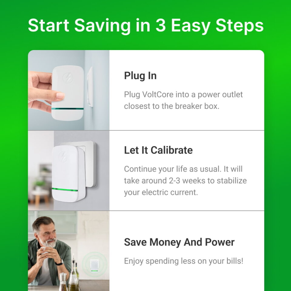 Installation de VoltCore en 3 étapes : brancher, laisser optimiser, rester protégé en continu